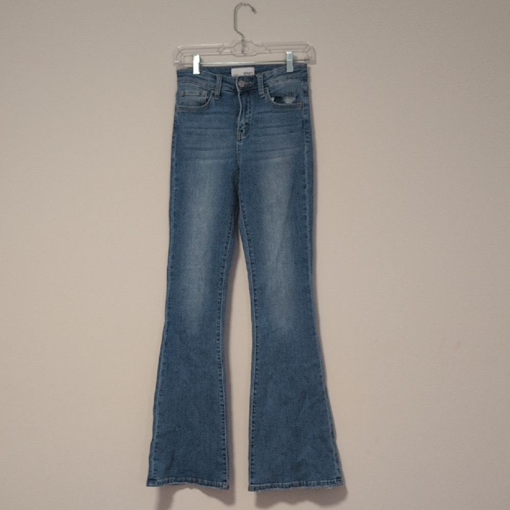 High-Rise Light Blue Flare Jeans